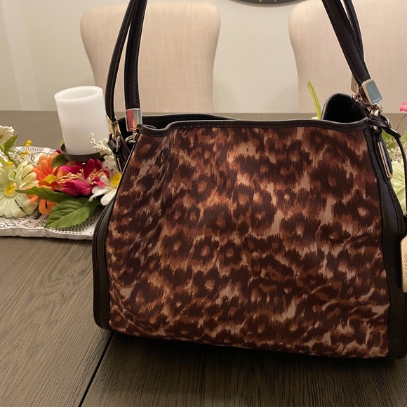 Coach Madison OCELOT LEOPARD  FABRIC PHOEBE Purse - Picture 2 of 11